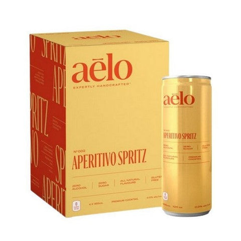 Aelo, Aperitivo Spritz Zero Alcohol, 4 X 355 Ml (Case Of 6)