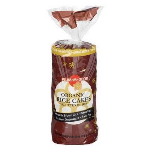 Plum-M-Good, Organic Brown Rice Natural Unsalted, 185 Grams (Case Of 12)