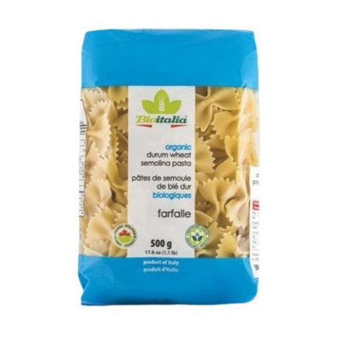 Bioitalia, Organic Farfalle Durum Semolina, 500 Grams (Case Of 12)