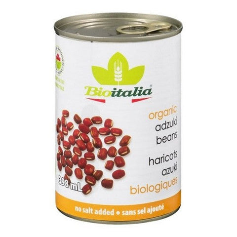 Bioitalia, Organic Adzuki Beans No Salt Added, 398 Ml (Case Of 12)
