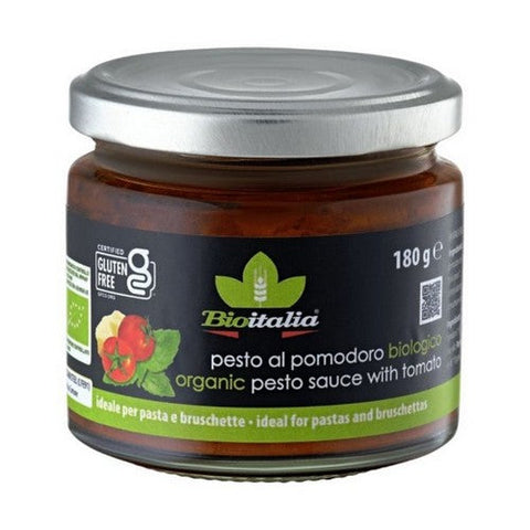 Bioitalia, Organic Pesto w/Tomato Ready-To-Use, 160 Ml (Case Of 12)