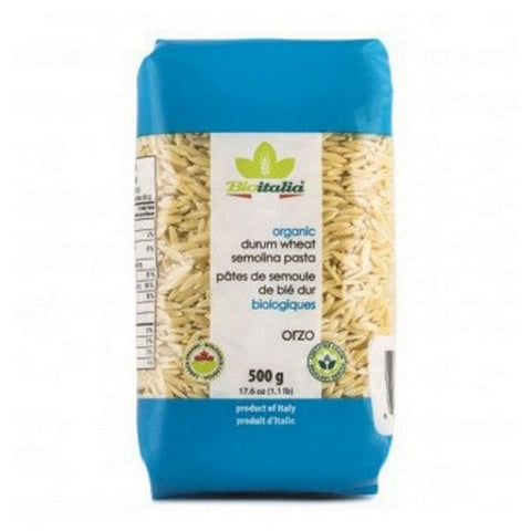Bioitalia, Organic Orzo Durum Semolina, 500 Grams (Case Of 12)