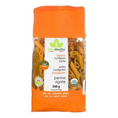 Bioitalia, Organic Penne Rigate Multigrain, 340 Grams (Case Of 12)