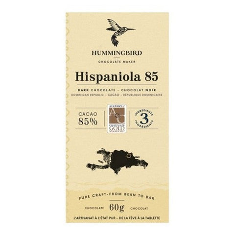 Hummingbird, Single Origin Hispaniola 85 Dark Chocolate 85% Cacao, 60 Grams (Case Of 12)