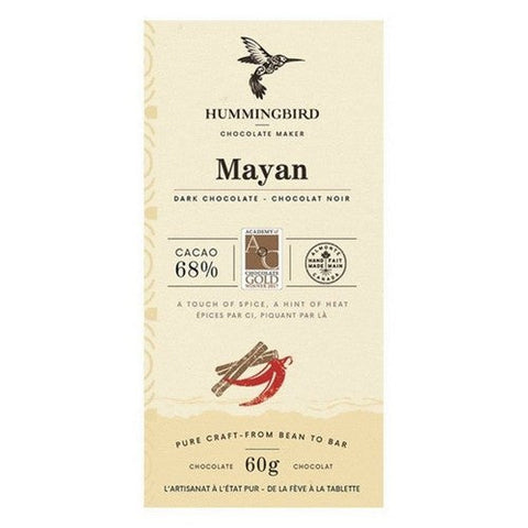 Hummingbird, Single Origin Mayan Dark Chocolate 68% Cacao, 60 Grams (Case Of 12)