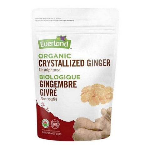 Everland, Organic Crystallized Ginger Slices, 227 Grams (Case Of 12)