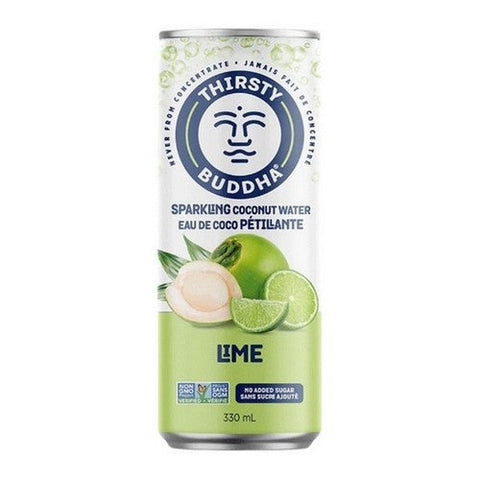 Thirsty Buddha, Sparkling Coconut Water Lime, 330 Ml (Case Of 12)