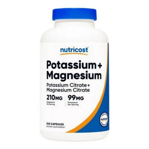 Nutricost, Potassium Magnesium Citrates Capsules, 99/210 Mg, 240 Count