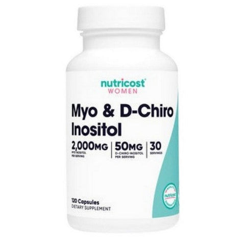 Nutricost, Myo + D Chiro Inositol Capsules For Women, 2000 Mg, 120 Count