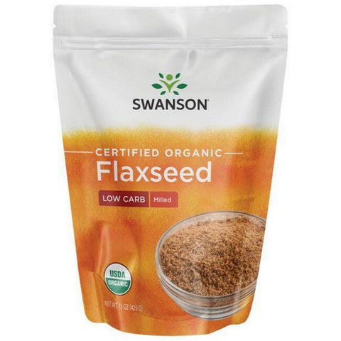 Organic Flaxseed Milled 15 Oz by Swanson Vitamins