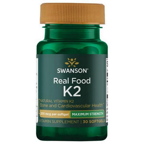 Real Food Vitamin K2 Maximum Strength 30 Softgels by Swanson Vitamins
