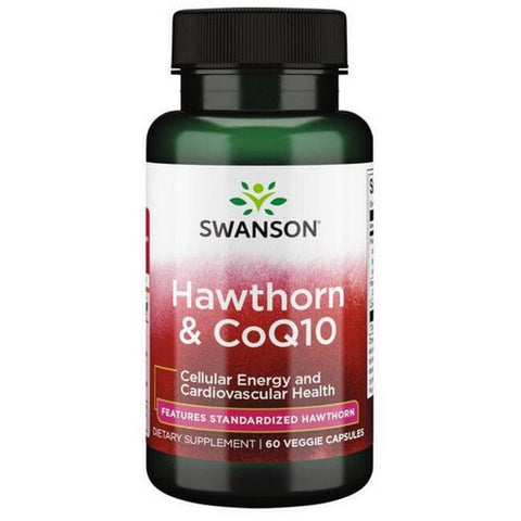 Hawthorn And CoQ10 Features Standardized Hawthorn 60 Veg Caps by Swanson Vitamins