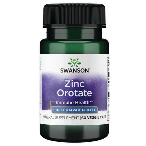 Zinc Orotate High Bioavailability 60 Veg Caps by Swanson Vitamins