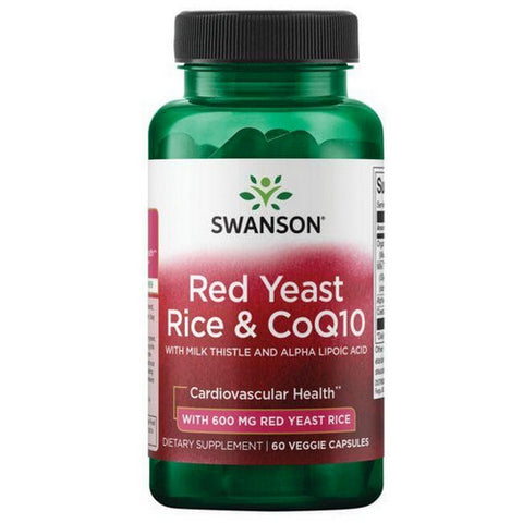Red Yeast Rice And CoQ10 with Milk Thistle and Alpha Lipoic Acid 60 Vegan Caps by Swanson Vitamins