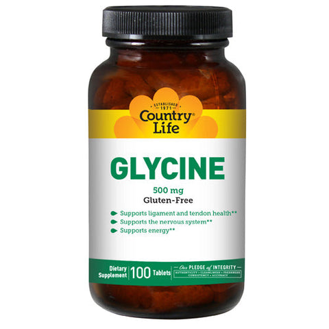 Country Life, Glycine with B-6, 500 MG, 100 Tabs