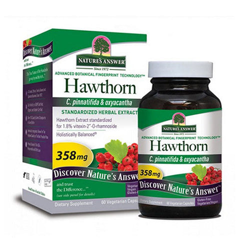 Nature's Answer, Hawthorn Leaf Standardized, 60 Veg Caps