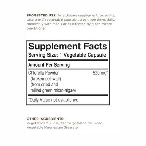 Solgar, Chlorella Vegetable Capsules, 100 V Caps