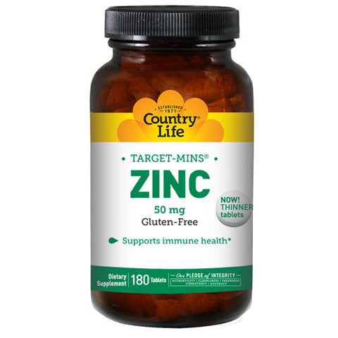 Country Life Zinc Target-Mins 50mg - 180 Tabs