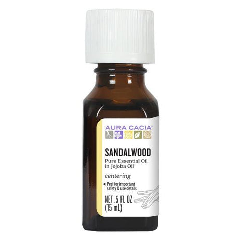 Aura Cacia, Precious Essentials Oil, Sandlewood Jojoba, 0.5 Oz