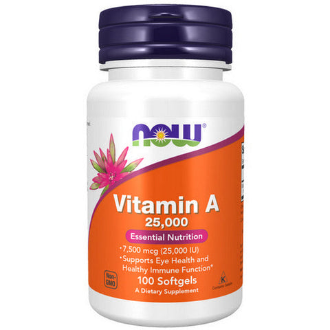Now Foods, Vitamin A, 25,000 IU, 100 Softgels