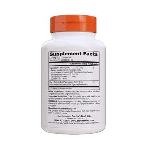 Doctors Best, High Absorption Curcumin, 120 Veggie Caps