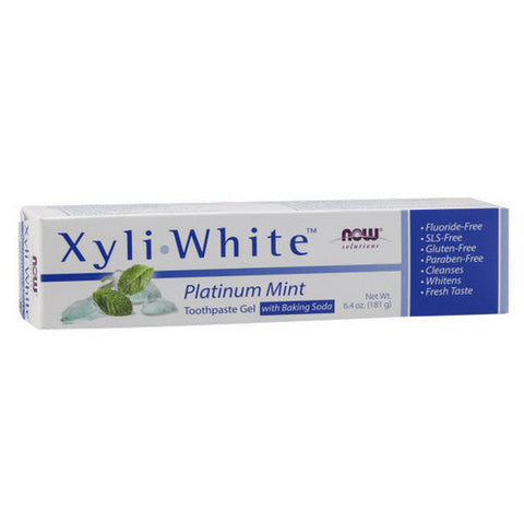 Now Foods, Xyliwhite Platinum Mint with Baking Soda Toothpaste, 6.4 Oz