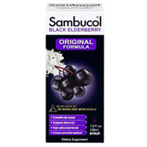 Sambucol, Black Elderberry Immune System Support, Syrup 7.8 Oz