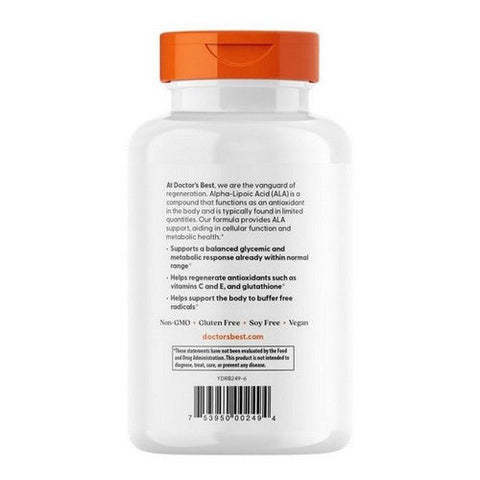 Doctors Best, Alpha Lipoic Acid, 600 Mg, 180 Veggie Caps
