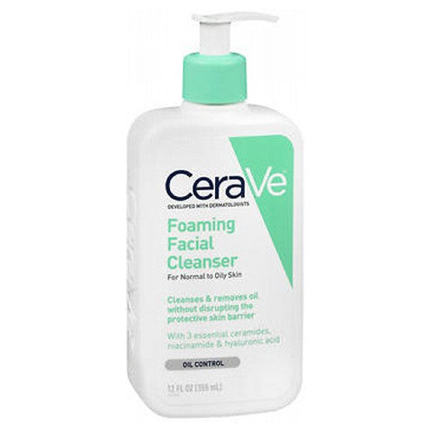 Cerave, Foaming Facial Cleanser, 12 Oz