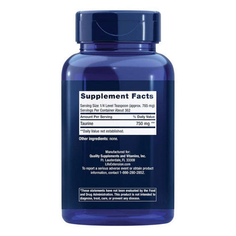 Life Extension, L-Taurine Powder, 300 grams