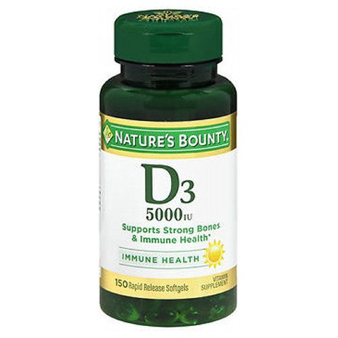 Nature's Bounty, Maximum Strength D3, 5000IU, 150 Count