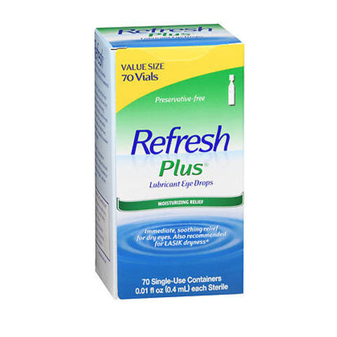 Refresh, Refresh Plus Lubricant Eye Drops Single-Use Containers, 70 Count