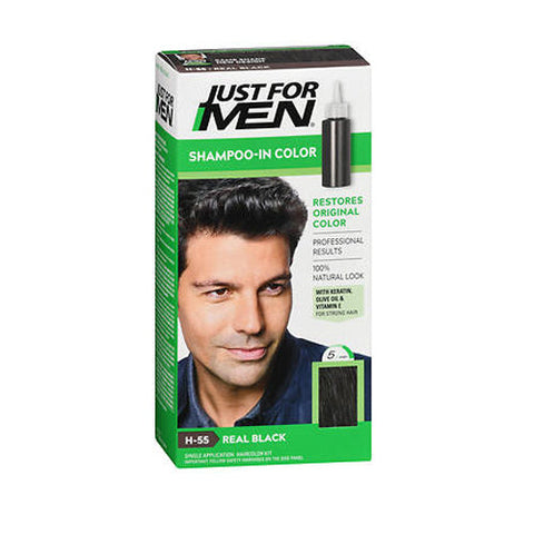 Just For Men, Shampoo-In Haircolor, Real Black 1 each