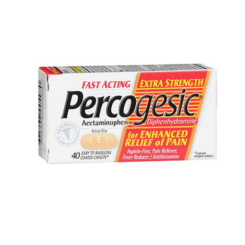 Percogesic, Fast Acting Extra Strength Pain Relief Caplets, 40 caplets