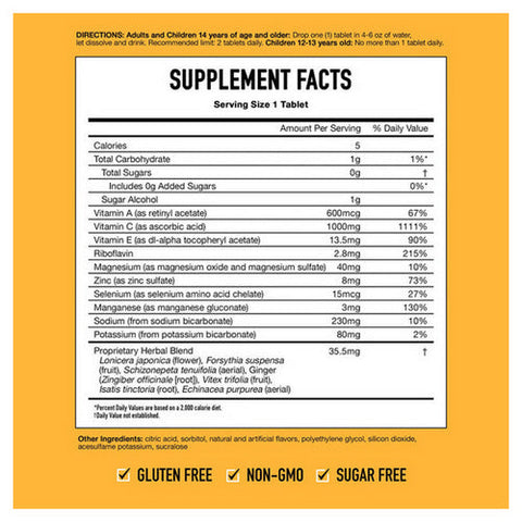 Airborne, Effervescent Health Formula, Orange 10 tabs