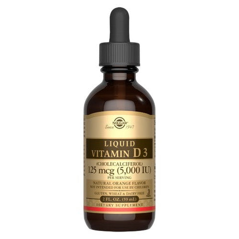 Solgar, Liquid Vitamin D3 (Cholecalciferol), 5000 IU, Natural Orange Flavor 2 oz
