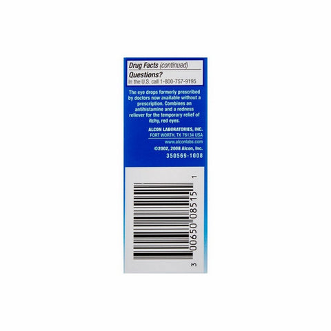 Alcon, Naphcon A Eye Allergy Relief Drops, 15 ml