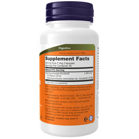 Now Foods, Saccharomyces Boulardii Gastrointestinal Support, 60 Vcaps