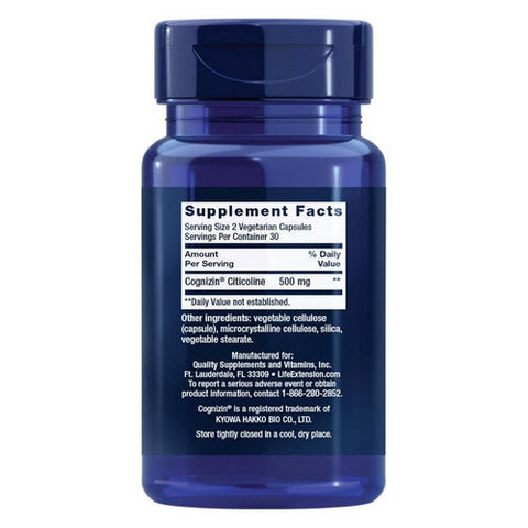 Life Extension, Citicoline (CDP-Choline), 250 mg, 60 Vcaps