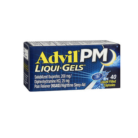 Advil, Pm Ibuprofen Pain Reliever, 40 Liquid Gels