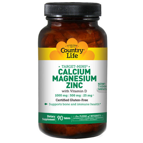 Country Life, Cal-Mag-Zinc Target-Mins, 90 Tabs