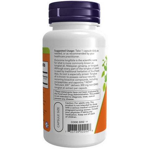 Now Foods, TestoJack 300 Extra Strength, 60 Vcaps