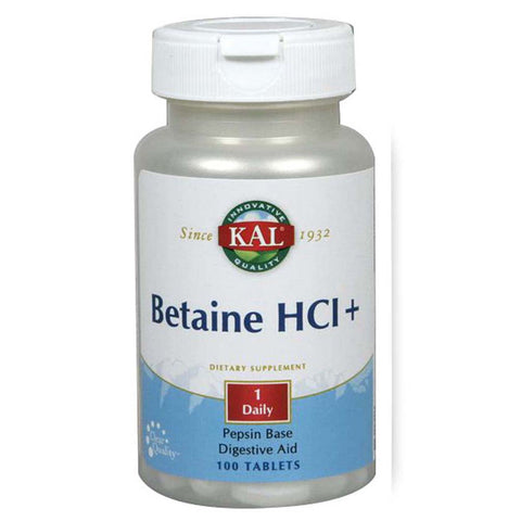 Kal, Betaine HCl+, 100 Tabs