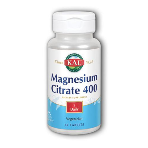 Kal, Magnesium Citrate 400, 60 Tabs