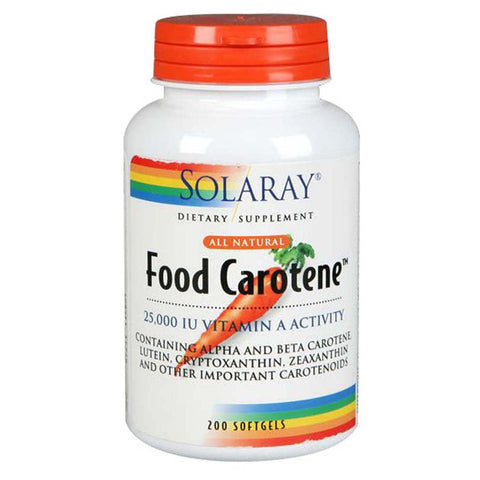Solaray, Food Carotene, 25,000 IU, 200 Softgels