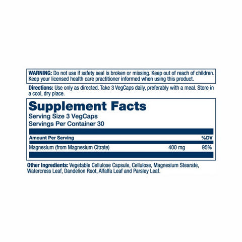 Solaray, Magnesium Citrate, 400 mg, 90 Caps
