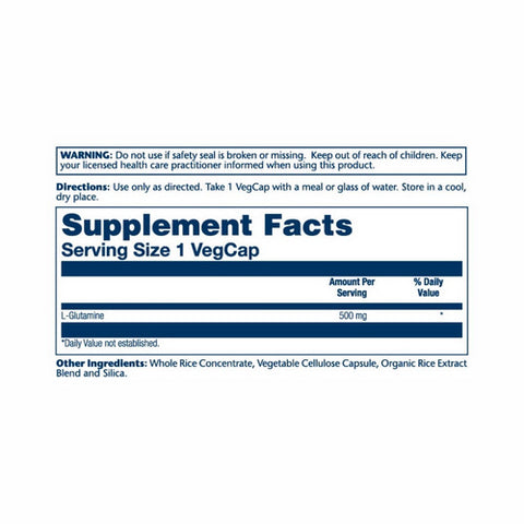 Solaray, L-Glutamine, 500 mg, 100 Caps