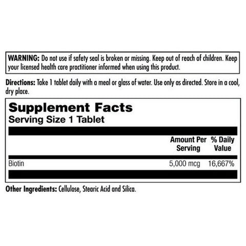 Kal, Biotin Timed Release, 5,000 mcg, 60 Tabs