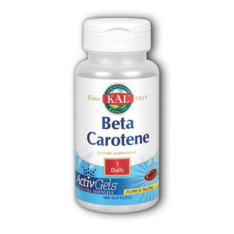 Kal, Beta Carotene, 25,000 IU, 100 Softgels