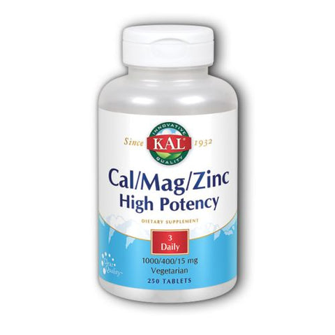 Kal, Cal/Mag/Zinc High Potency, 250 Tabs